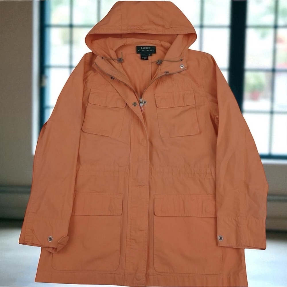 Lauren Ralph Lauren Women's Utility Jacket in Vibrant Orange☑️ - Picture 13 of 15